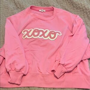 XOXO Pink Crew Neck Sweater